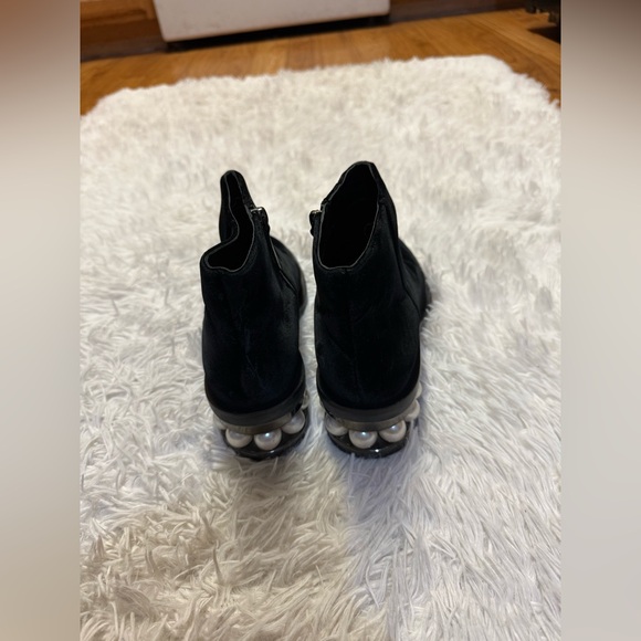 NICHOLAS KIRKWOOD Casati PEARL Black Suede Ankle BOOTS - Picture 9 of 16